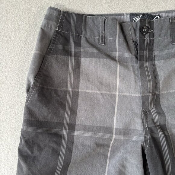 Fox Shorts Mens 33 Chino Gray Black Plaid Motocross MX Dirtbike Racing Bermuda - Picture 5 of 13